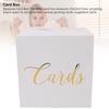White Card Box 22x22x22.5cm Simple Elegant Card Receiving Box with 10 Blank Cards for Wedding Party