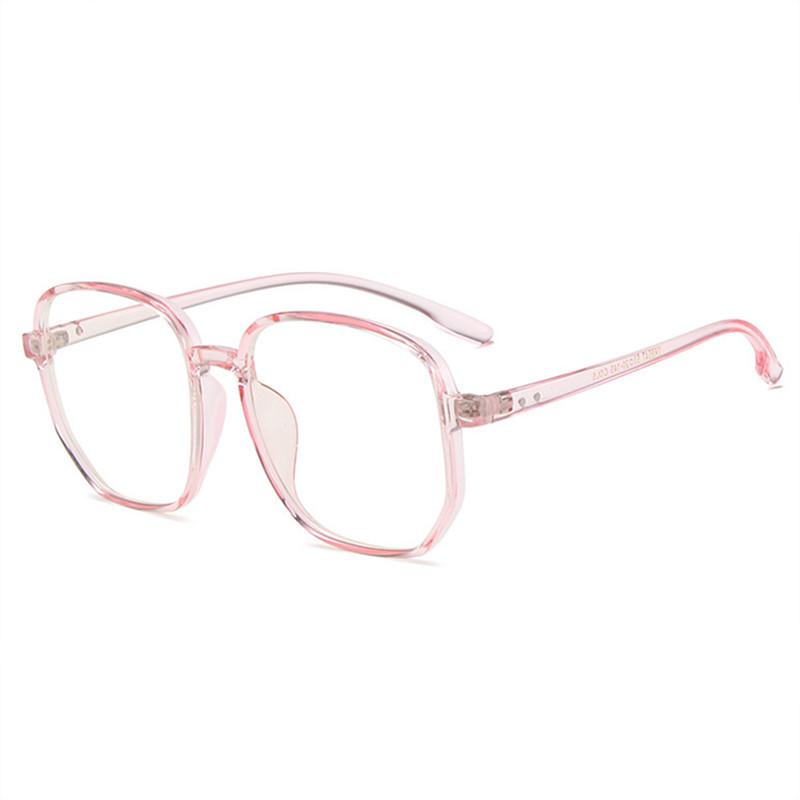 JYL TS Purple Lens Oval Sunglasses Women TR8547 A-4694 ярко-розовый