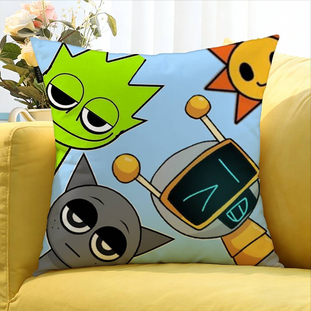 Game SSprunki fun World Various Sizes Square Pillow Case For Car Home Bedchamber Decor