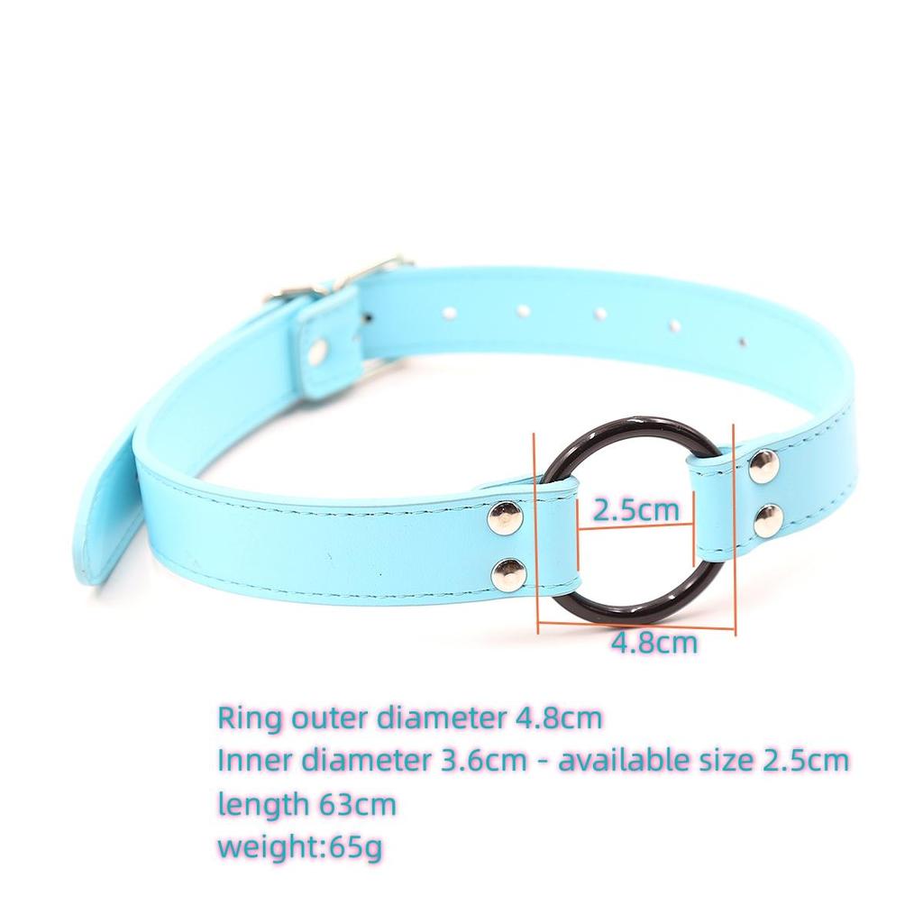 VaHppy O-Ring Gag 63 cm 65 g 4,8 cm PU 3 barvy SM BDSM Bondage Sex Toys Párové hry Orální sex Deep Throat Forced Open Mouth Flirtin