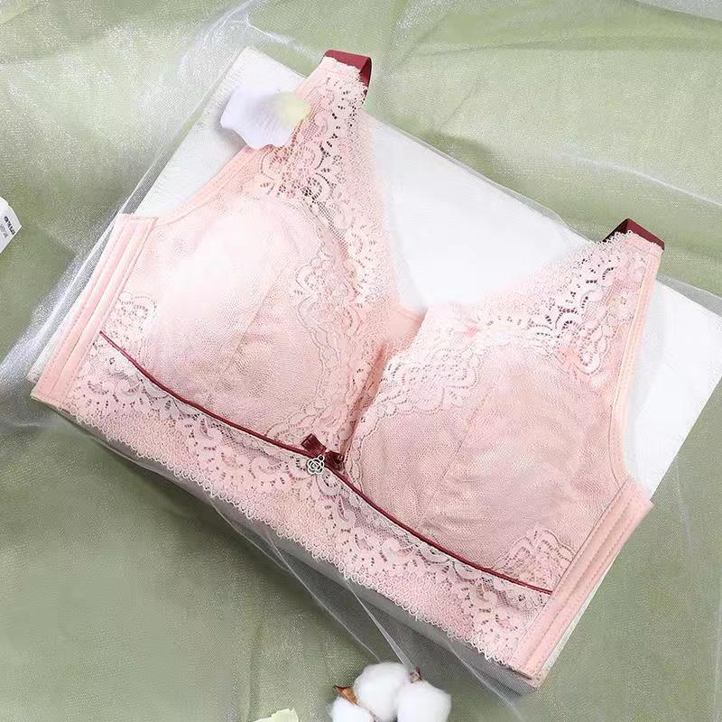 

Латексное нижнее белье Женская тонкая коллекция Бюстгальтер Большого размера Без стальных косточек Регулируемый бюстгальтер Коллекция Аксессуар Бюстгальтер 44/100E розовый