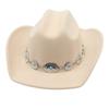 New One-Word Top Wide-Brimmed Denim Hat, Hot-Selling National European, American And Western Hat, Men'S And Women'S Fashion High-End Top Hat