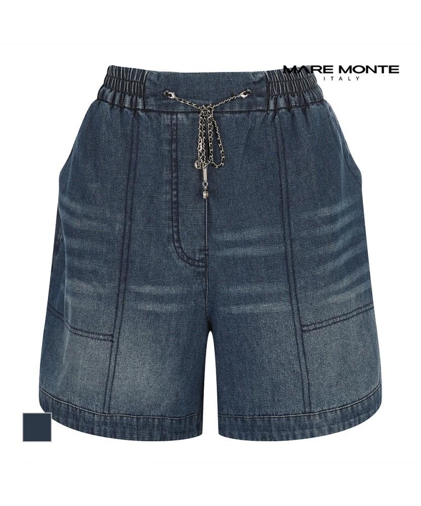 MAREMONTE Chain Belt Half-Length Denim Pants_M246Mdn41P0