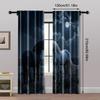 2pcs   Curtain Set Horse 100% Polyester (without Rod) Festive Use for Bedroom   Living Room   Office   Home & Cafe Decor