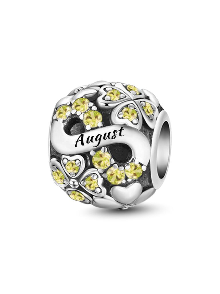 Copper Metal December Birthday Zircon Pendant Bead Component Charm Bead Component Ball Ideal Designed For Bracelets Do It Yourself Designed For