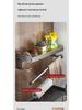 Gun Gray Wall-Mounted Spice Rack: No-Punch, Multifunctional Kitchen Storage Solution