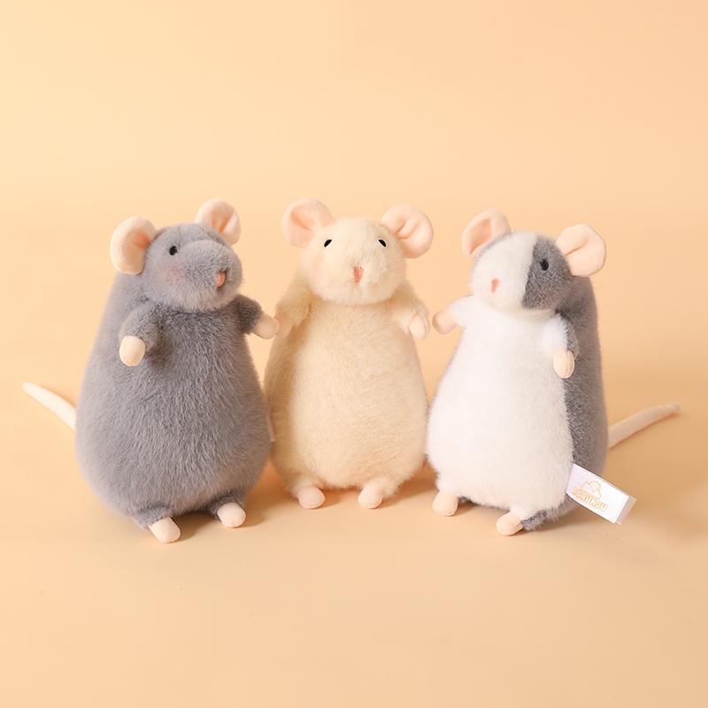 21cm Creative Mouse Oversized Flower Branch Rat Cartoon Soft Animal Figure Gift Birthday Stuffed & Plush Animals Companion Gift