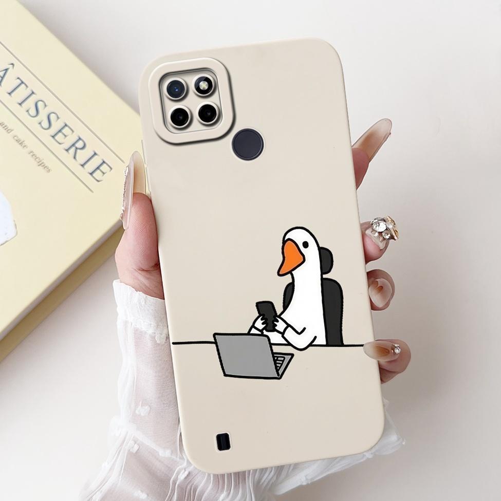 For Realme C21Y RMX3261 RMX3263 C25Y RMX3269 Cover For Realme C21Y Case Cute Cat Funny Cool Fashion Silicone Shockproof Bumper