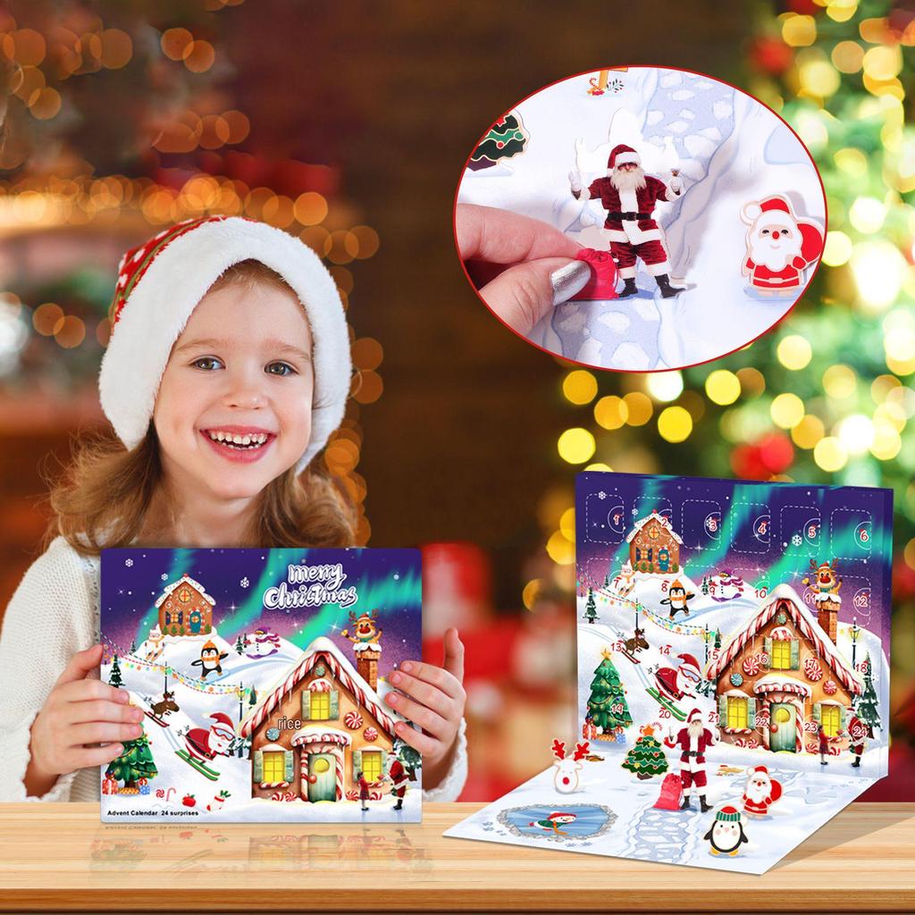 DIY Kristallperlen Weihnachtsarmband Set - Weihnachtsmann Geschenk Überraschungsbox für Kinder