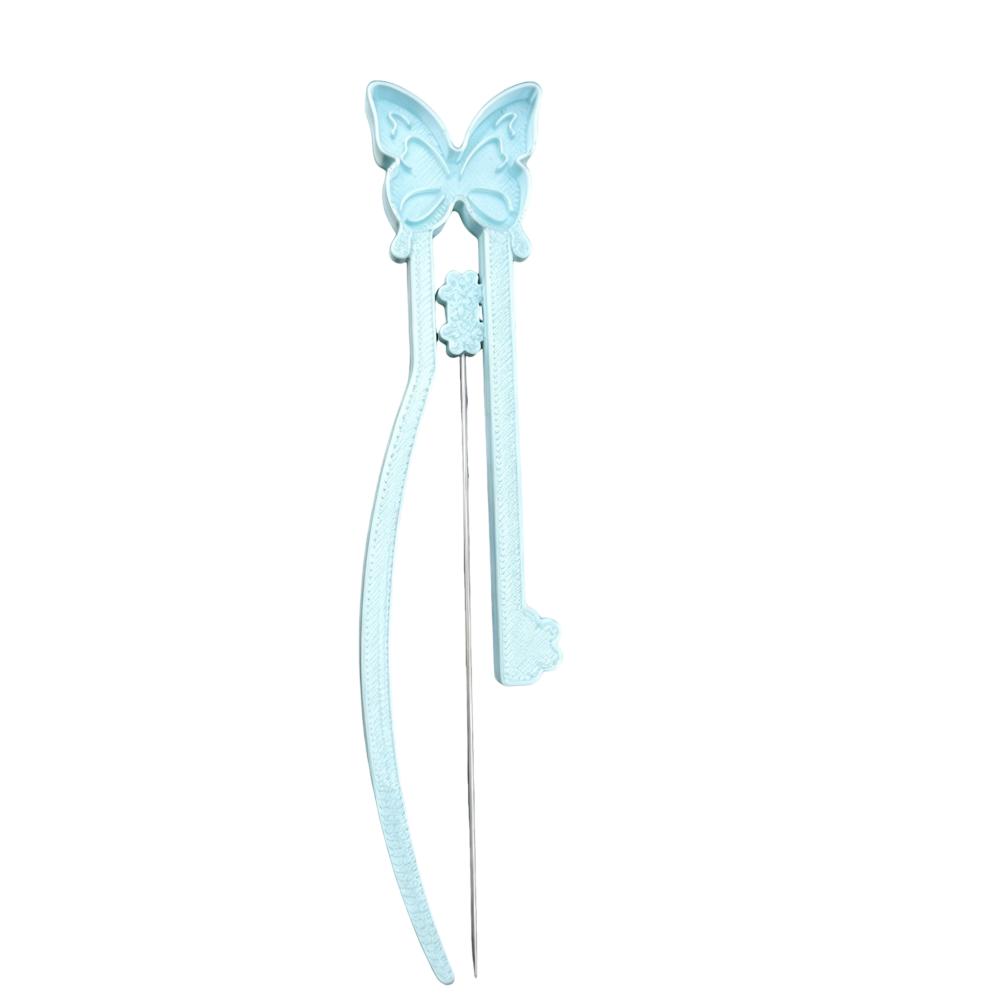 Long Smooth-Tip Fuse Bead Pen Single/Double Needle Collage Fuse Needle Collage Bead Pen DIY Crafts Single needle blue