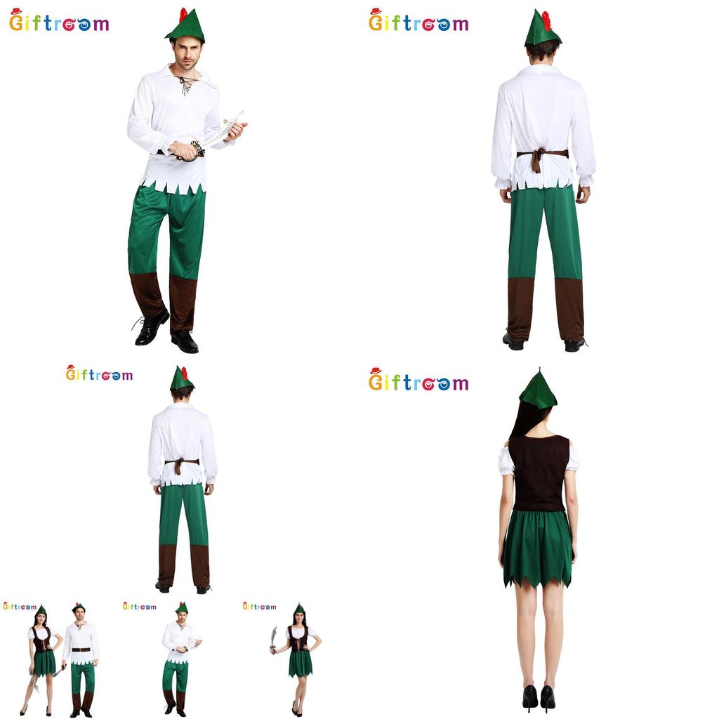 Unisex Kostým Cosplay Petra Pana na Halloween Pre Páry S Fantasy Témou Z Polyesterovej Látky
