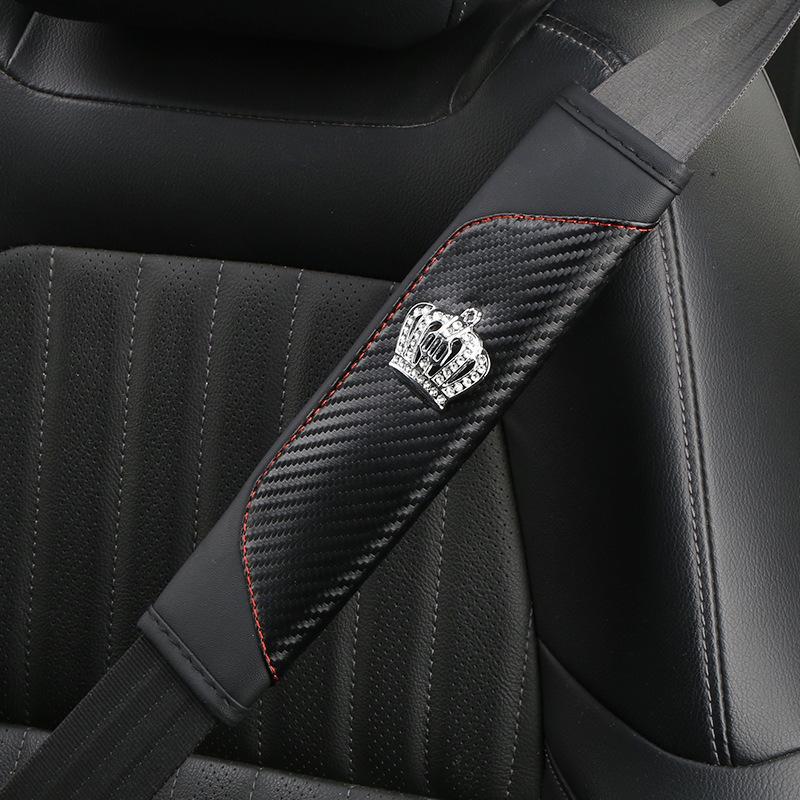Universal Carbon Fiber Seatbelt Shoulder Pad - Soft, Breathable, Anti-Chafe Car Protector for All Seasons