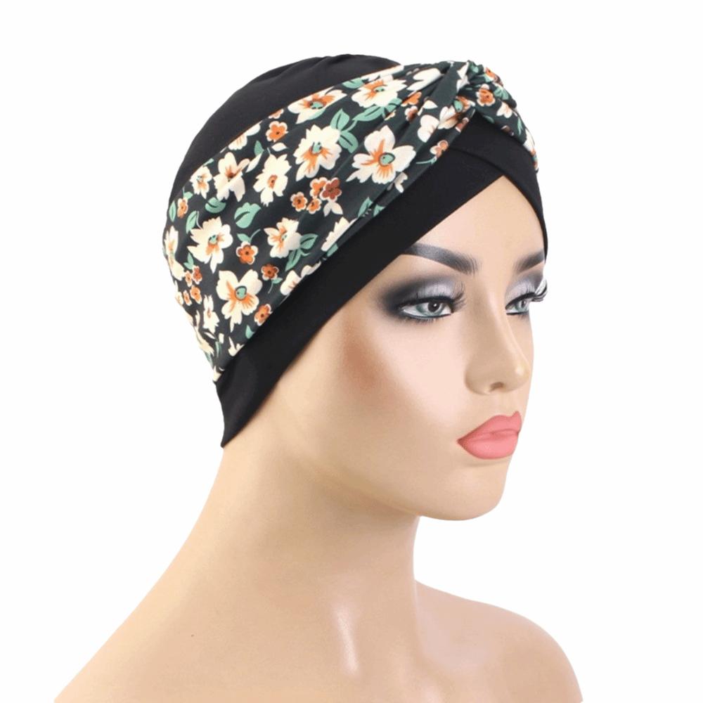 

Cross Muslim Women Hijab Twist Knot Chemo Cap New Indian Headwrap Scarf for Dance Biker 5