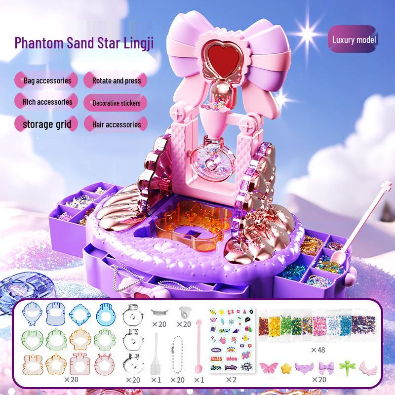 Cross-border Kids' Toys: Ever-changing Magic Box DIY Jewelry & Treasure Chest with Diary Materials for Girls