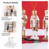 5Pcs/Set 12CM Nutcracker Puppet Soldiers Doll Christmas Pendants Gift Ornaments Decoration Cartoons Golden Sparkling Handicraft