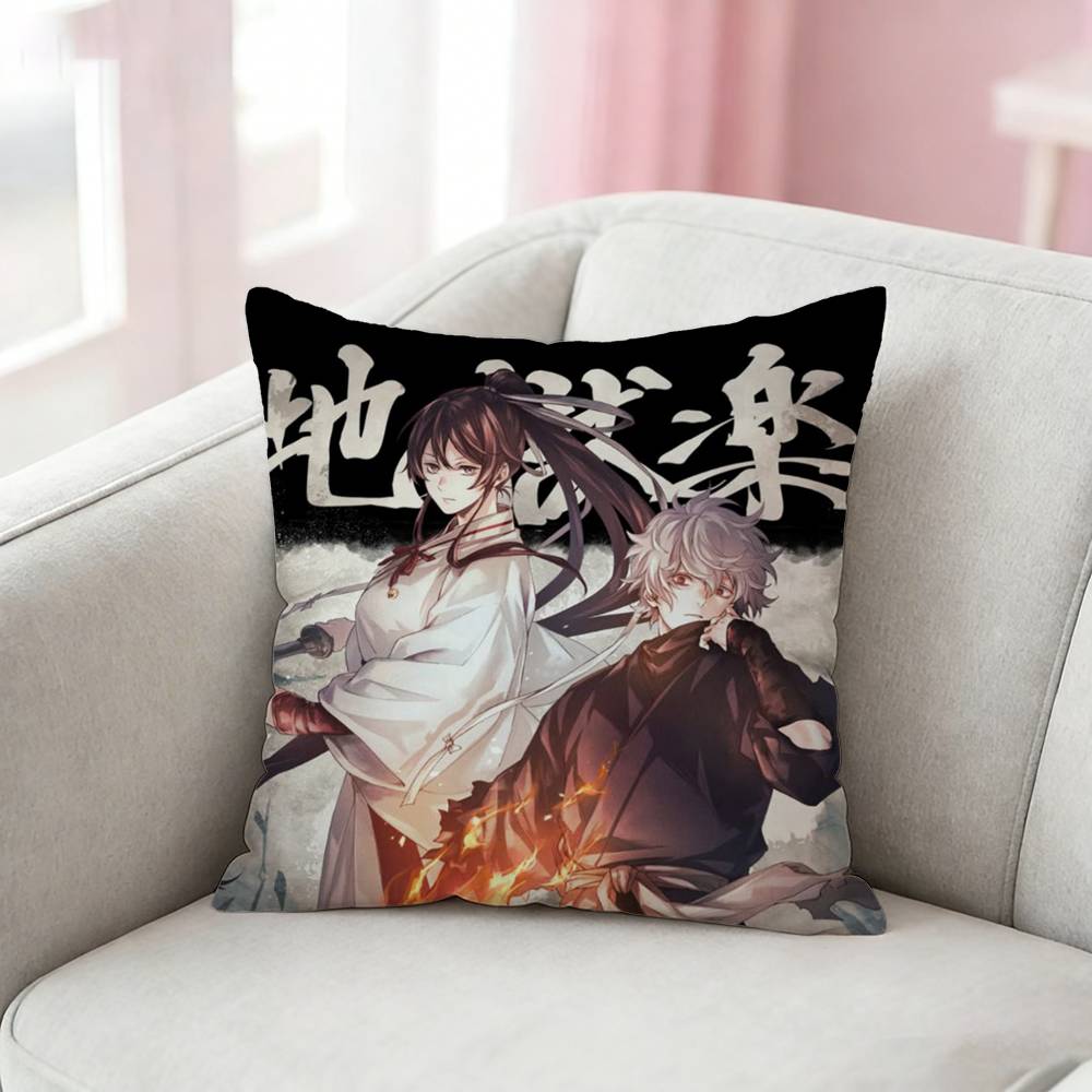 Hot Anime Hells Paradise Pillow Case Cushion Cover Throw Pillow Case For Car Sofa