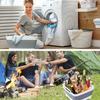 Large Capacity Portable Folding Basin with Handle and Drain Plug. Suitable for Various Scenarios