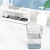 2In1 Toothbrush Toothpaste Holder With 2 Cup Bathroom Organizer Toothbrush Case Multifunctional Bathroom Organizer