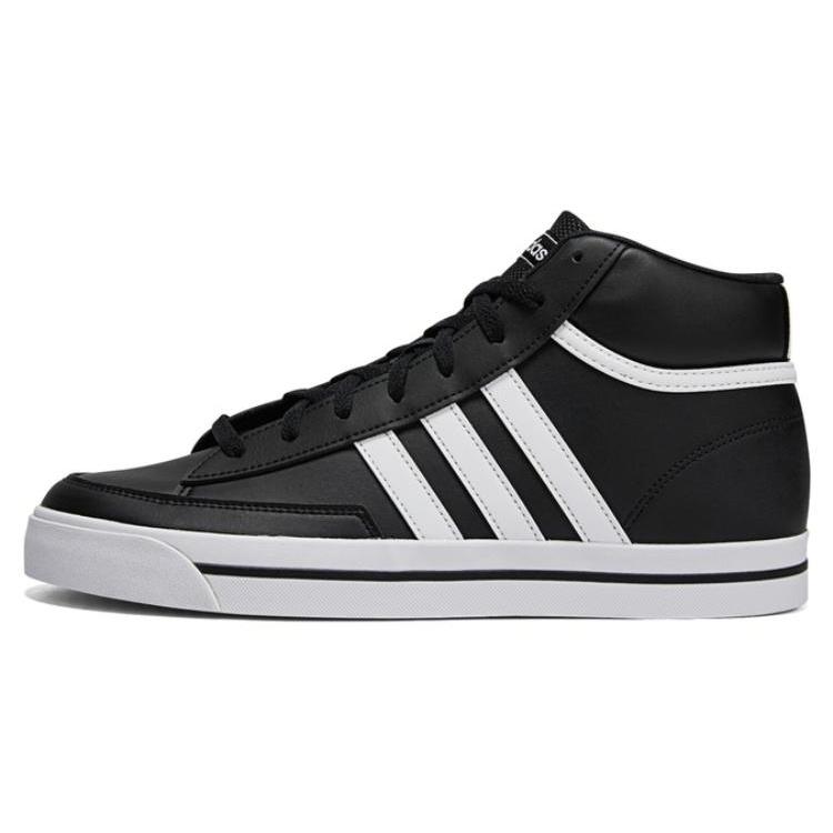 adidas Neo Retrovulc Mid Shoes  Black White  Men s GW8370 EU 46