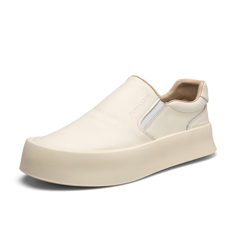 2025 Direct Supply Loafers Men's Leather Spring and Autumn One-pedal Retro Men's Shoes Versatile Thick-soled Non-slip Lazy Shoes