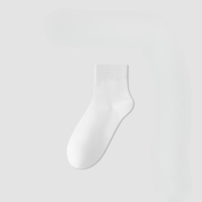 

Белые гольфы до и выше колена, женские осенне-зимние утягивающие гольфы из чистого хлопка, высокие длинные компрессионные гольфы для весны и осени Middle cylinder