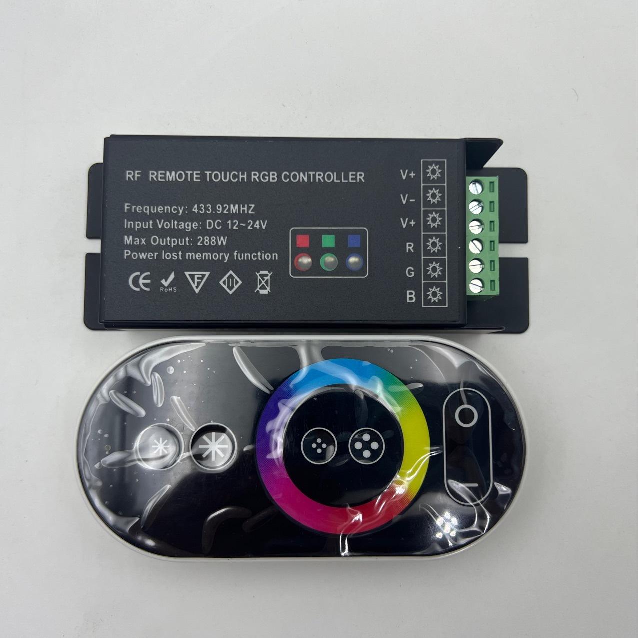 

Радиочастотный беспроводной сенсорный RGB LED контроллер - 288 Вт управление диммированием для светодиодных лент