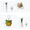 Wool Key-ring #4 - Onion, Radish, Dog & Frog