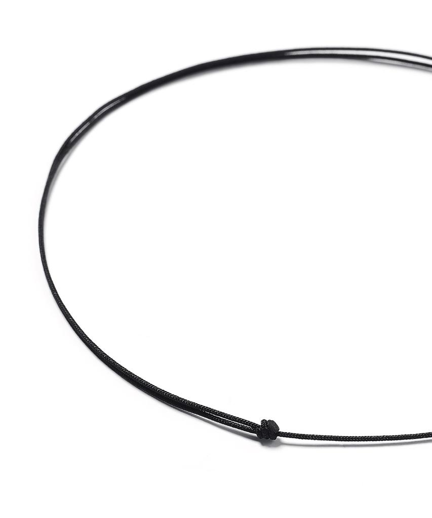 Jbans Classic Antique Brush Silver Ball Pendant String Necklace (C2503-An978_Bk)