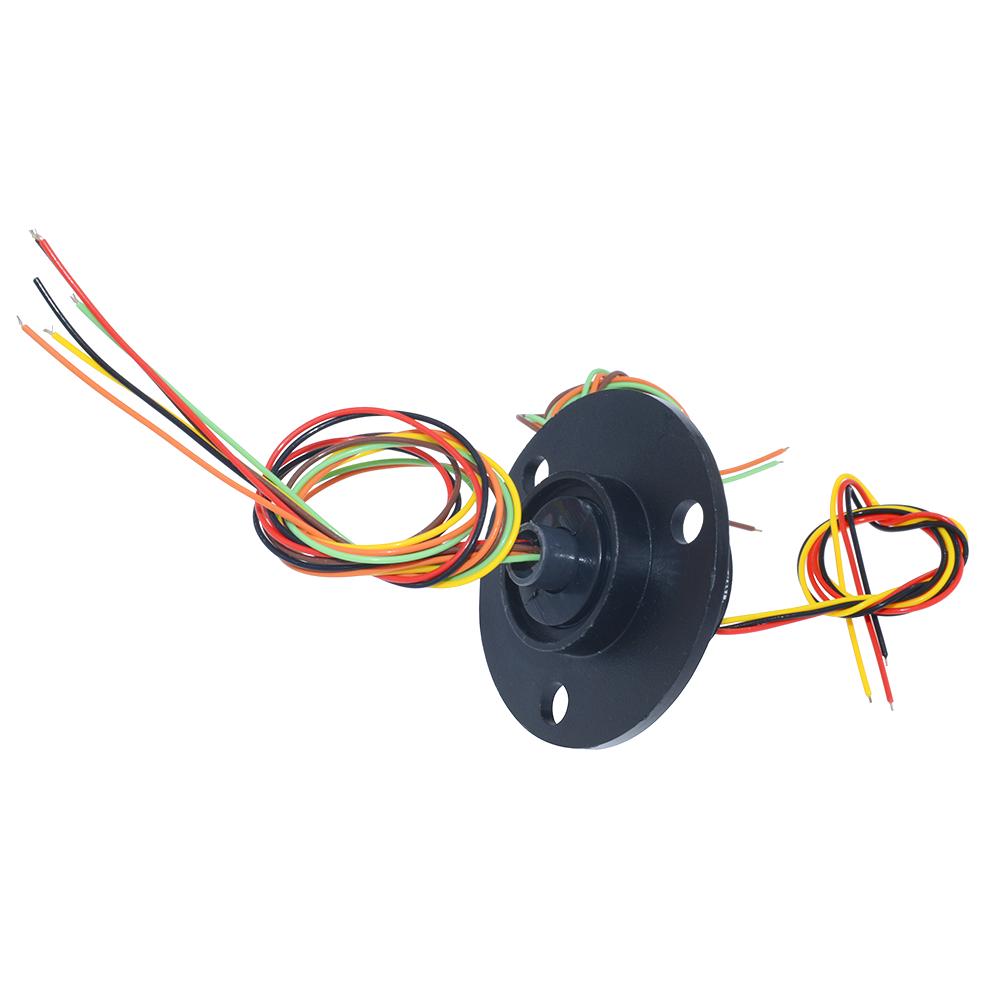 220V 6-Wege leitfähiger Schleifring 250 U/min 2A Durchmesser 12,5 mm 22 mm für Monitor Robotik Konstruktionskunststoffe