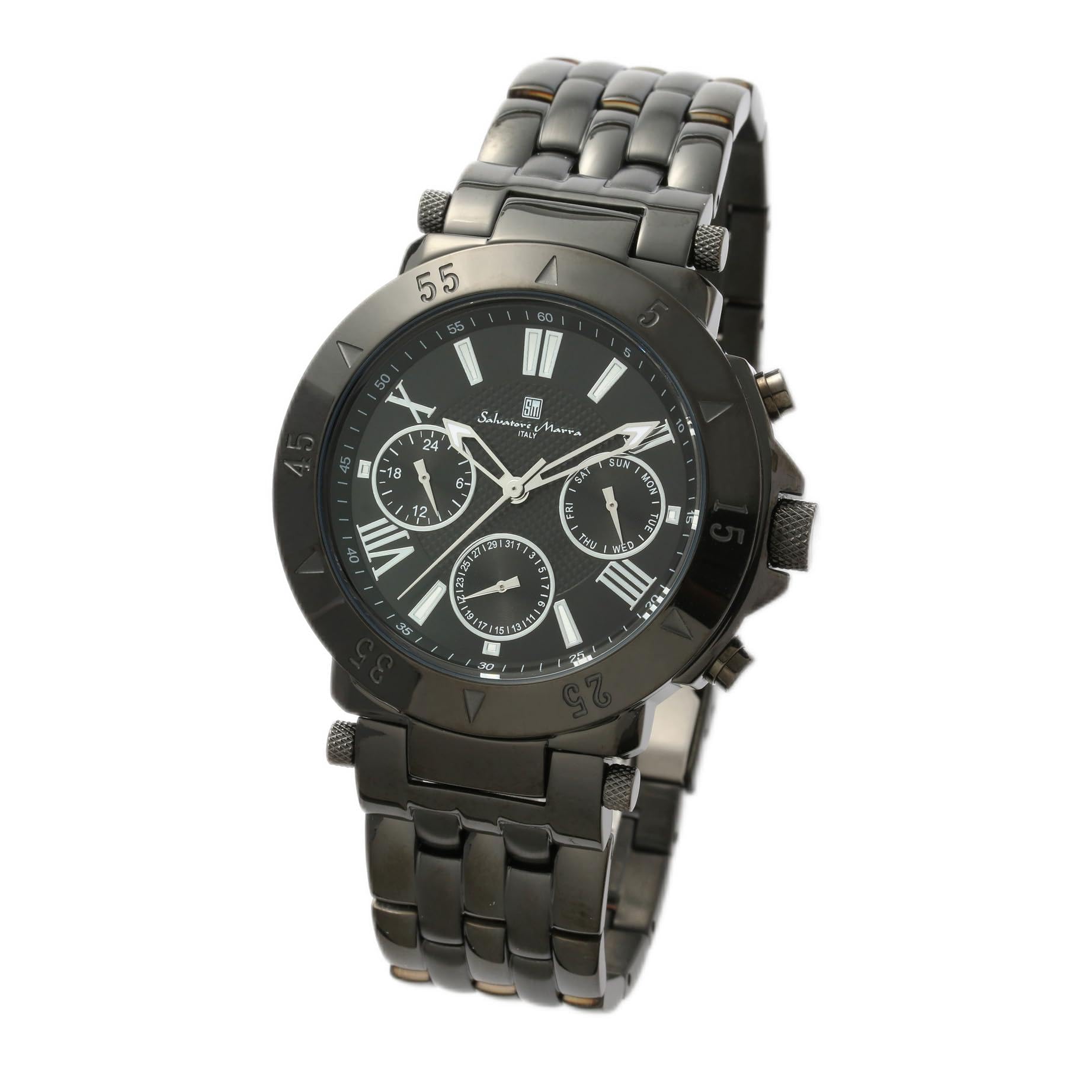 

Stainless Steel Multi Calendar Black [Salvatore Mara] SM22108-BKBK Men s чорний