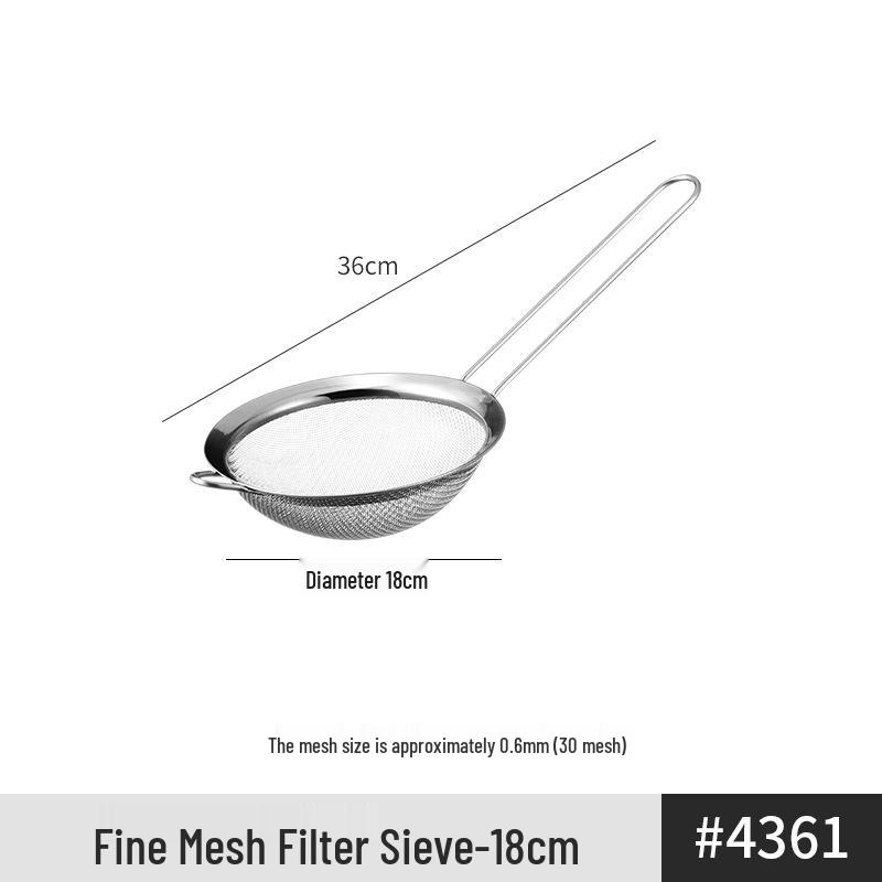 Stainless Steel Triangular Cocktail Strainer Ladle Conical Mesh Sieve.