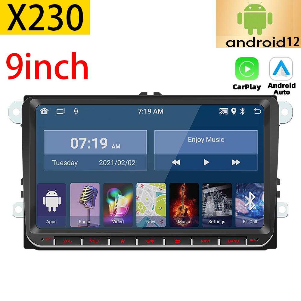 

9-дюймовый Android 12 беспроводной Carplay Android авто 2Din Bluetooth WIFI GPS автомобильное радио для моделей VW интеллектуальные системы автомобиля