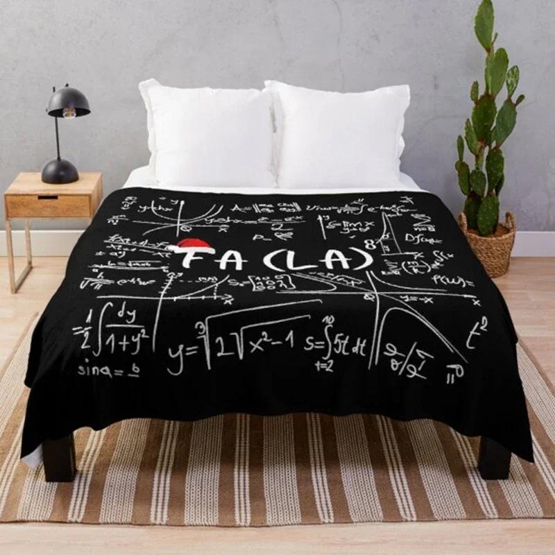 Mathematical Formula Flannel Throw Blanket Funny Math Blanket Queen Size for Couch Bed Sofa Decor Super Soft Cozy Warm Bedspread