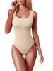 Women's Solid Color U-Neck Sleeveless Tank Top Bodysuit