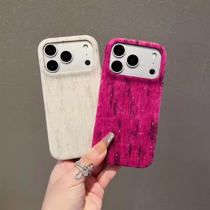 Luxury Velvet Sparkling Diamond Phone Case IPhone 17 Air 16 15 14 13 12 Pro Max Advanced Gift Shockproof Protective Back Cover