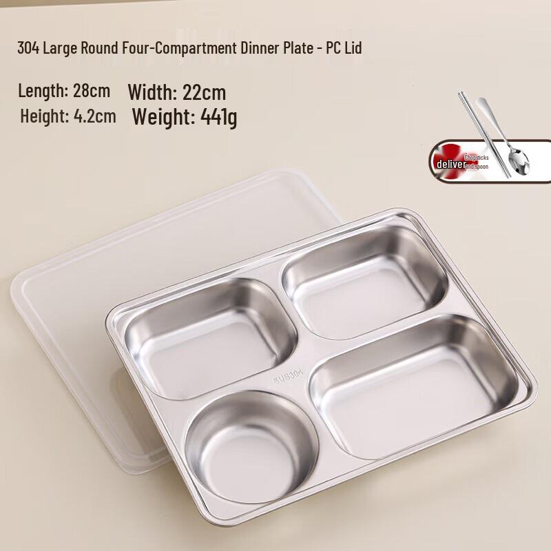 

Stainless Steel Divided Meal Plate