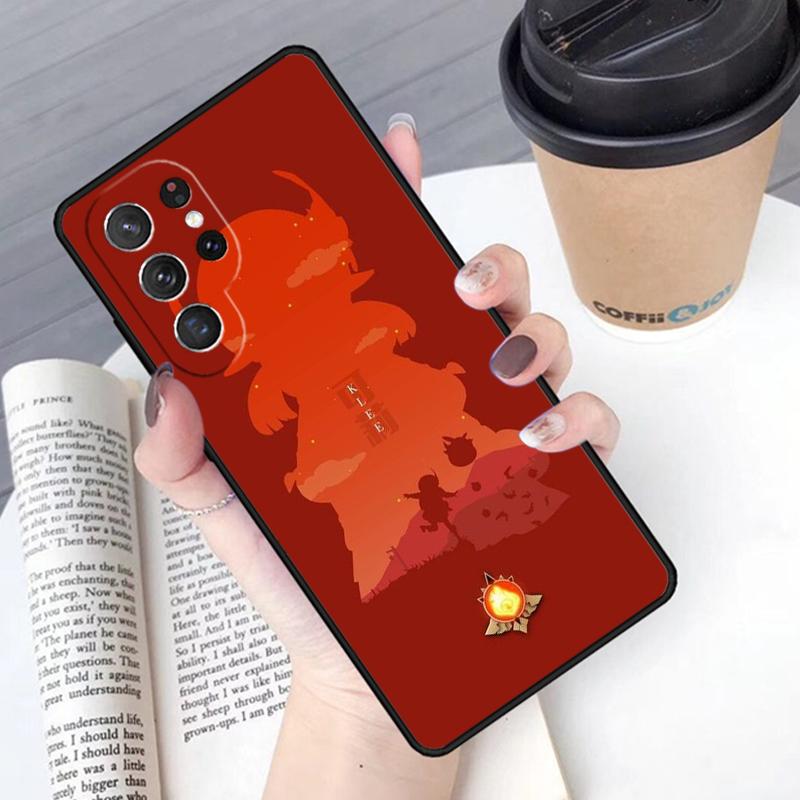 Genshin Impact Klee Phone Case Cover For Samsung Galaxy S24 S25 Ultra S21 S22 Ultra S10E Note 10 Plus Note 20 FE S23