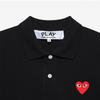 Comme Des Gar Ons Play Red HearT Wappen Polo T shirT Ax T006 051