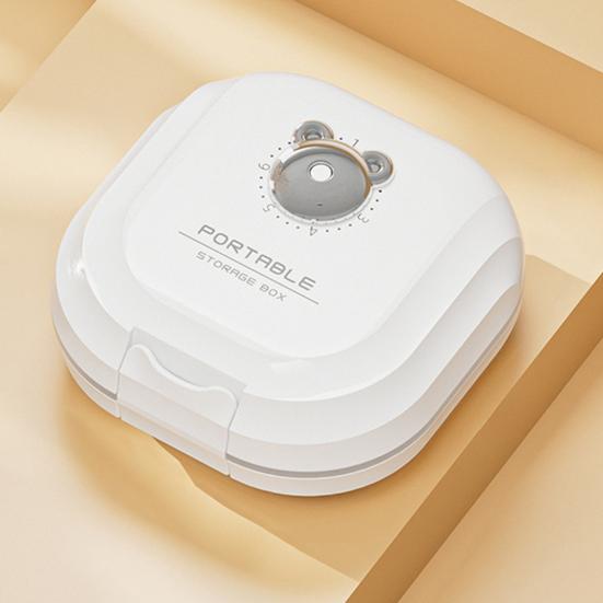 Portable Double-layer Pill Box Medicine Organizer Large Capacity Multiple Compartments Compact Pill Organizer Case