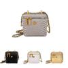Mini Crocodile Texture Square Bag For Women With Golden Chain For Daily Use