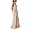 European Women's Summer Pleated Irregular Maxi Dress with Adjustable Straps