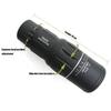 16x52 Portable Monocular Telescope 66M/8000M Zoom Long Range Spyglass Monocular Scope Outdoor Camping Bird Watching Tools