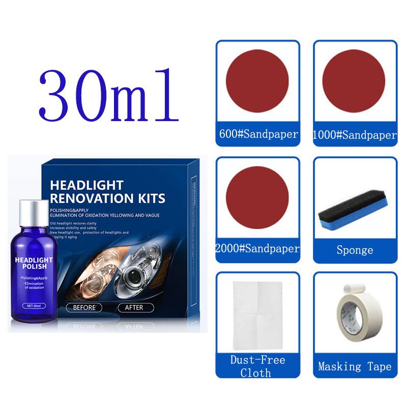Car Lamp Renovation Agent Auto Headlight Headlamp Polish Restoration Kit Long Lasting Protection Oxidation Liquid for Car