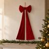 Velvet Wine Red Extra Large Christmas Tree Bow Decoration
