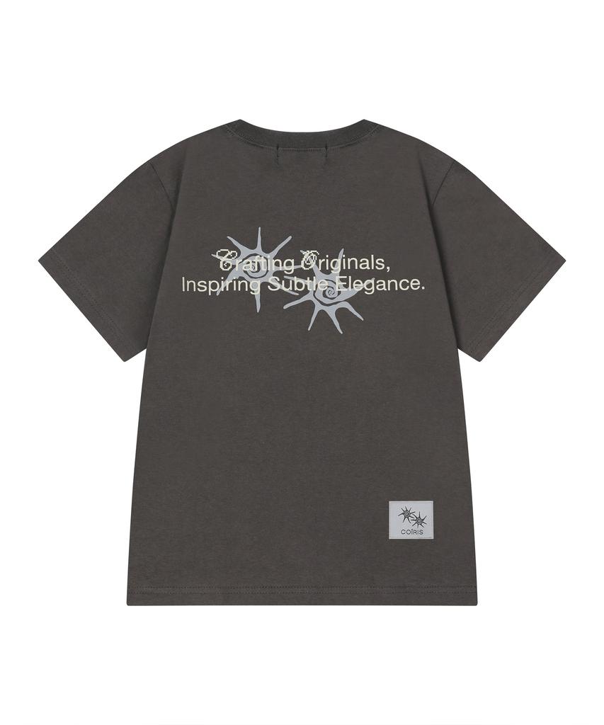 Koiliseu Rowneck Back Lettering Short Sleeve T-Shirt (3 Colors)