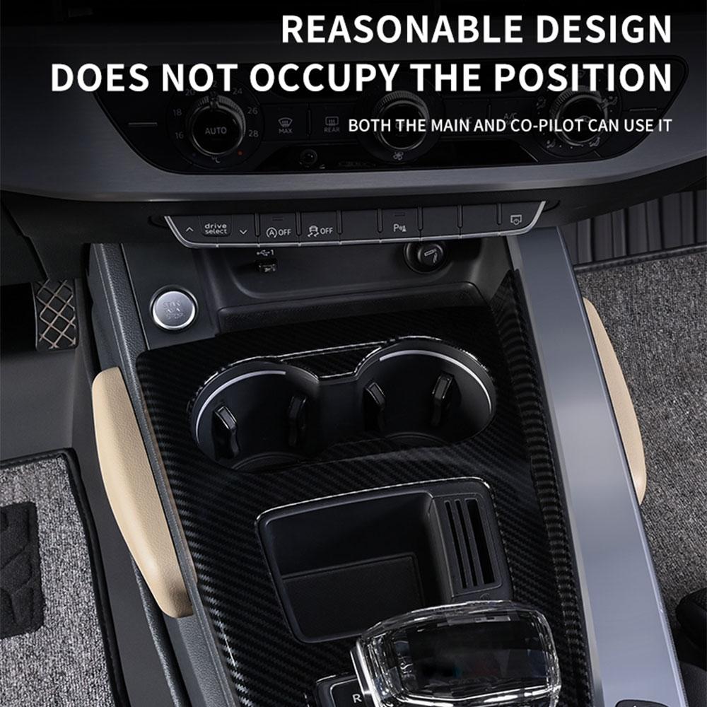 Automotive Knee Cushion Leather Car Knee Cushion Car Armrest Support Car Pillow Auto Knee Leg Elbow Cushion Pad Soft Arm Pad