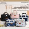 Print Cherry Daisy Insulated Handheld Bag With Leakproof Features Waterproof