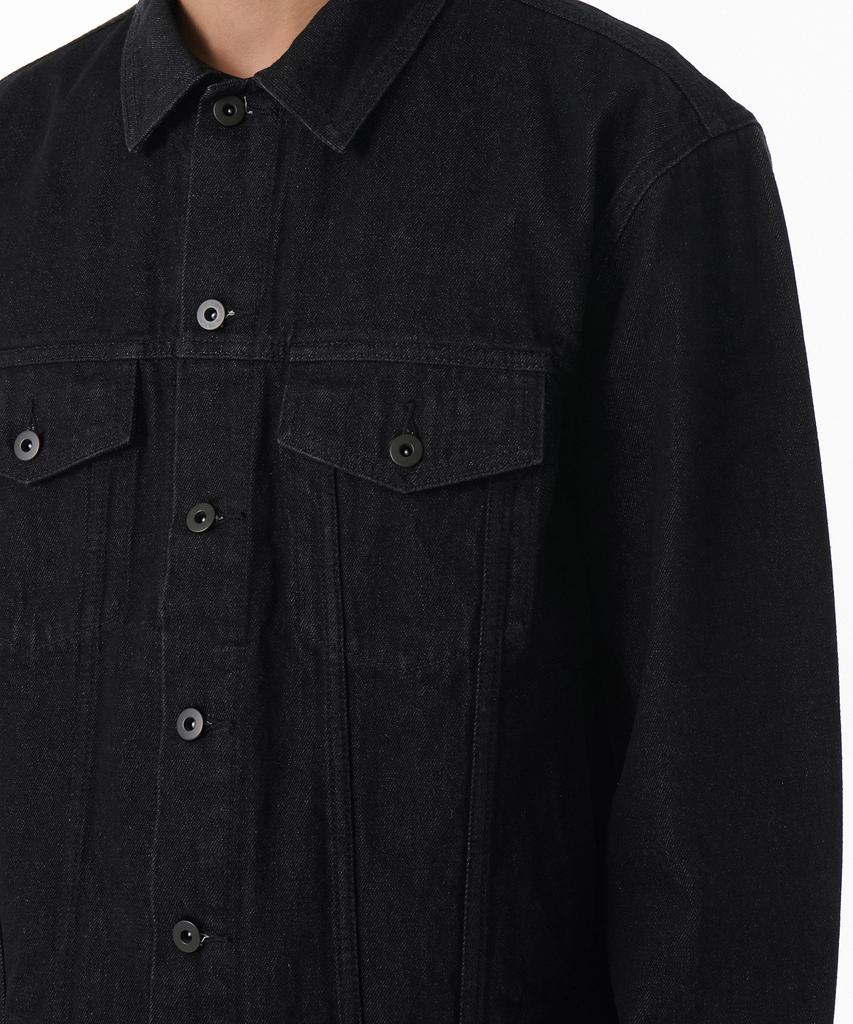 Musinsa Standard Relaxed Denim Trucker Jacket [Raw Black]