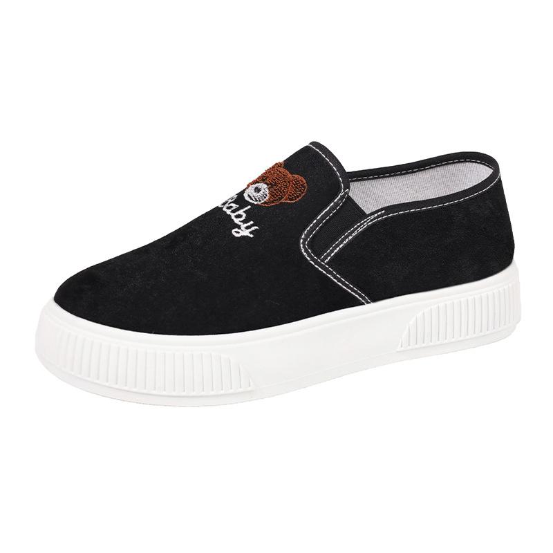 Autumn New Canvas Women's Shoes Internet Celebrities Ins Versatile Flat-soled Cloth Shoes Single Shoes Fashion Casual Shoes Student Board Shoes Factor