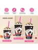 3pcs Pink Cowgirl Casino Paper Reusable Neoprene Insulator Sleeve for Iced Coffee Cups, 3 Pack Coffee Coolies Sleeves for Iced &